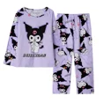 thumbnail image 1 of Sanrio 2024 Autumn Children's Milk Silk Pajama Set Kawaii Sanrioed Anime Cinnamoroll Kuromi Pajama Children's Home Clothing, 1 of 4