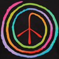 thumbnail image 3 of CafePress - Neon Spiral Peace Sign II Dark T Shirt - Men's Classic Graphic Cotton T-Shirt, 3 of 4