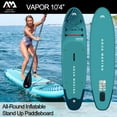 thumbnail image 2 of Aqua Marina Vapor Stable Inflatable Paddle Board & Pump Paddle Backpack Leash, Light Blue, 2 of 12