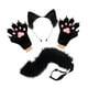 thumbnail image 5 of Conjunto de diadema con orejas de animal y guantes de cola para disfrazarse de una hermosa cola larga para fiestas temáticas. Negro, 5 of 8