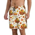 thumbnail image 2 of Kdxio Thanksgiving With Turkey Pattern Mens Casual Shorts - Drawstring Summer Beach Sports Shorts for Men, 2 of 5