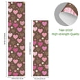 thumbnail image 3 of 44"x10" Skateboard Grip Tape Protector Sheets Nonslip Protection Griptape Sheet for Outdoor Sports Pink and Brown Hearts Pattern, 3 of 7