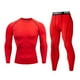 thumbnail image 1 of ICHUANYI Clearance Men's Four Seasons Quick Drying Leisure Fitness Two Piece Long Sleeved Trousers(Red, XXL) ICHUANYI WER2023081405446, 1 of 2