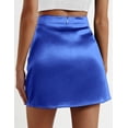 thumbnail image 3 of Zeagoo Women's Skirts Casual High Waisted Stain Silk A-Line Zipper Summer Short Skirt Party Skirts, 3 of 6