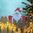 thumbnail image 5 of Decoración de valla de Papá Noel Valla navideña de Papá Noel, decoración navideña al aire libre creativa, decoración de valla de madera reutilizable, letrero de patio para vacaciones, 5 of 5