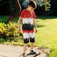 thumbnail image 2 of Boys Summer Outfits Stylish 2 Piece Set for Play and Everyday Wear Boys' Clothing Sets Red 13-14 Years, 2 of 5