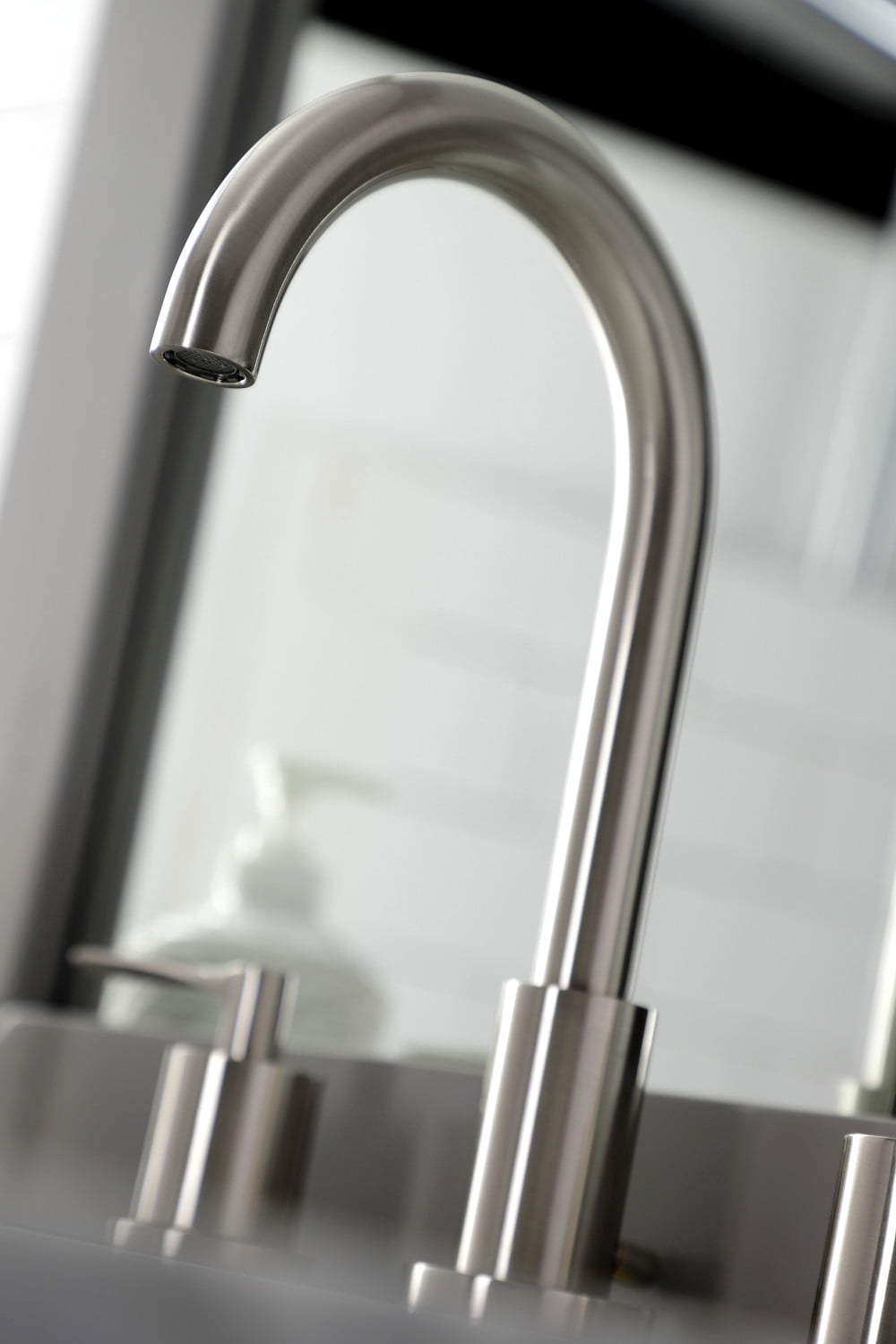 Kingston Brass FSC8928SVL Serena Widespread Bathroom Faucet with Pop-Up Drain, Brushed Nickel