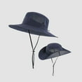thumbnail image 2 of LUOGENLI Hats Winter Hats for Men Fisherman's Hat Outdoor and Sun Hat Mountaineering and Fishing Sun Hat Cycling Sun Hat Sun Hat Winter Hats for Men Bulk Hats for Men Flat Brim Cool Navy One Size, 2 of 3