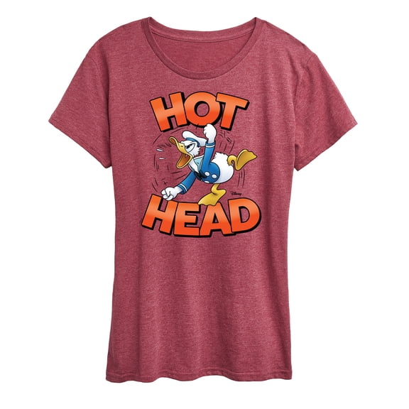 Disney - Hot Head Donald Duck - Women's Short Sleeve Graphic T-Shirt
