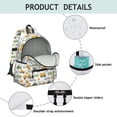 thumbnail image 4 of Tractor and Trucks White Pattern Cute School Backpack with Padded Back and Adjustable Shoulder Straps 13.4"x11"x4.7", 4 of 5