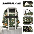 thumbnail image 3 of FORMRS Mini Backpack Purse for Women Quilted Travel Daypack Casual Shoulder Bag, Green Flowers Pattern, 3 of 7