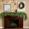 thumbnail image 5 of Eolstice Artificial Norfolk Garland with Real Winter Green Appearance, Table Mantle and Wall Decor for Indoor and Outdoor Use, for Holiday Decoration, Parties, Themed Events(H), 5 of 8