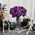 thumbnail image 6 of Taotanxi Halloween Decorations, 15Inch Artificial Spider Rose Leaf Floral Stems Halloween Branches Decoration, for Home Indoor Party Vase Arrangement Decor - Purple., 6 of 7