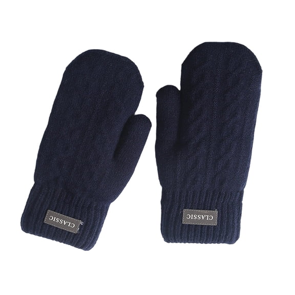 COOLHOOD Winterproofed Knitted Mittens For Men Windproof Thermals Gloves Fleeces Lining Outdoor Activity Hiking Snow Sports