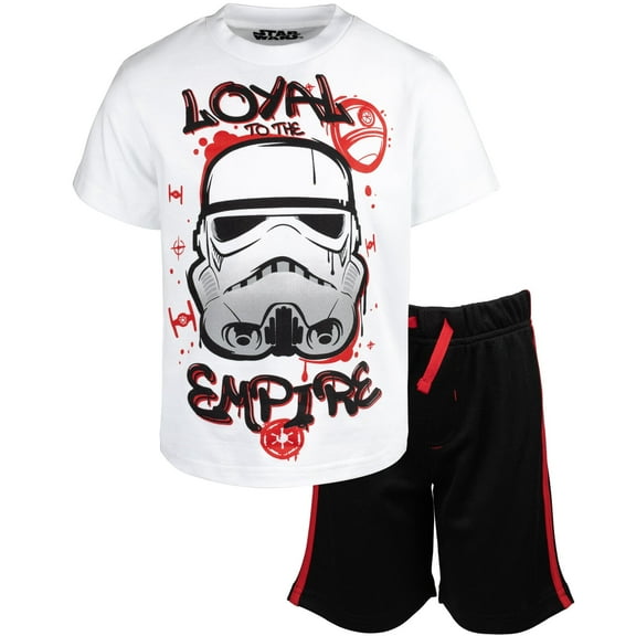 Star Wars Stormtrooper Big Boys T-Shirt and Mesh Shorts Outfit Set Little Kid to Big Kid