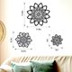 thumbnail image 4 of Nvzi 3 piezas de flores de metal para decoración de pared, flores de metal para el hogar familiar, sala de estar, dormitorio, baño, cocina, granja moderna, oficina, jardín al aire libre (negro), 4 of 5