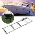 thumbnail image 2 of Tbest 3 Step Stainless Steel Telescoping Boat Ladder Swim Step Universal Under Platform Slide Mount Boat Boarding Ladder, 2 of 8