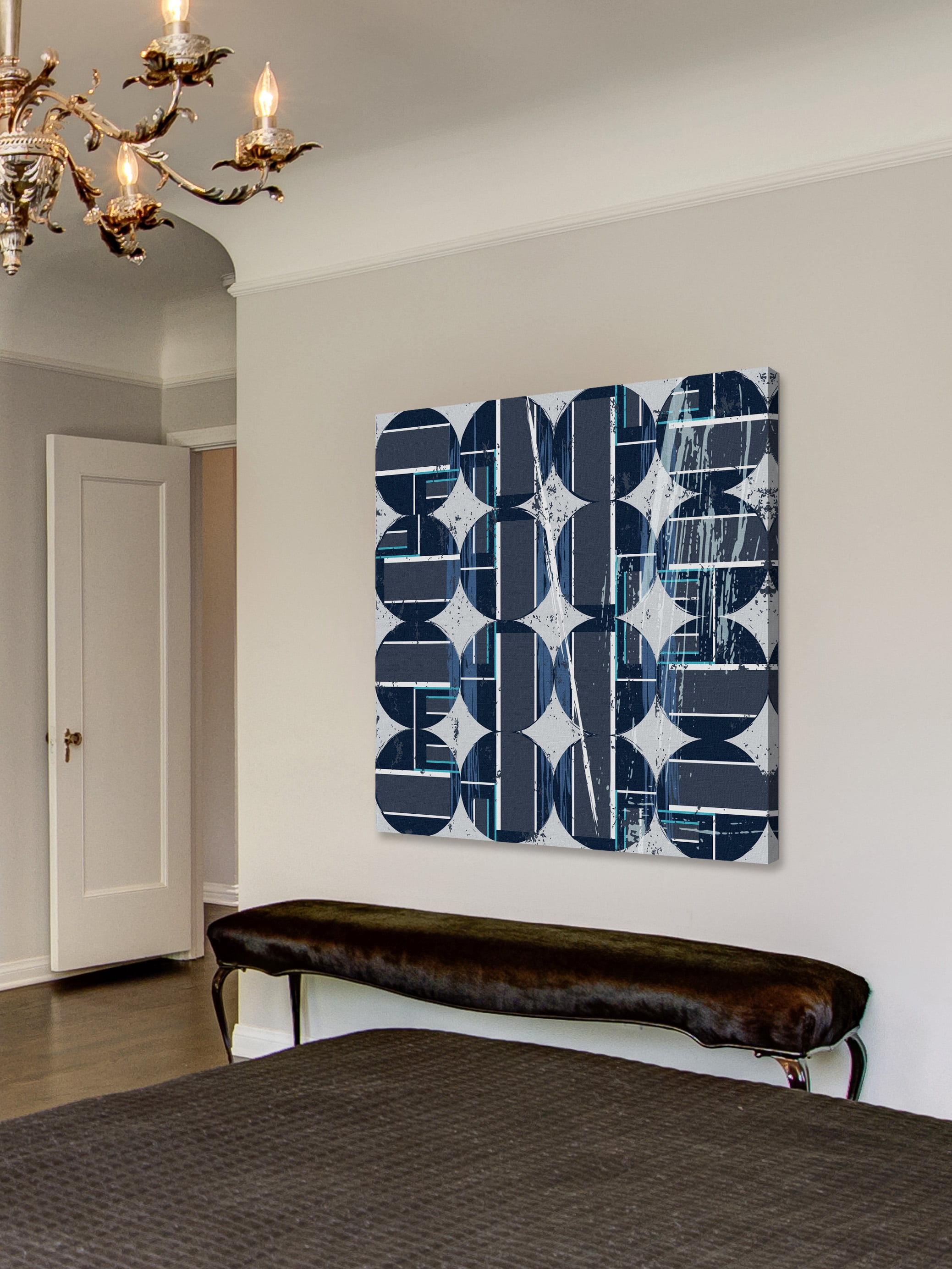 "Spheres in Lines" Painting Print on Wrapped Canvas