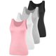 thumbnail image 1 of Pack de 2 a 4 musculosas básicas sin mangas para mujer AMVELOP, talla M, 1 of 5