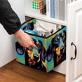 thumbnail image 5 of Dachshund Foldable Cube Organizer with Handle, 10.8"x10.5"x10.6", Large Capacity Storage Bins Organizer Bins Toy Box, 5 of 6