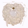 thumbnail image 2 of Txlixc Anillo de marfil de boda almohadilla de almohada, corazón de satén Txlixc moda, 2 of 7