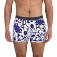 thumbnail image 1 of Balery Blue And White Porcelain Pattern Calzoncillos bóxer para hombre, ropa interior de algodón suave y transpirable con cinturilla de nailon-Large, 1 of 5