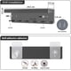 thumbnail image 3 of Teclado con estante, Longziming con 6 ganchos y tira para llaves, moderno teclado negro, 3 of 5