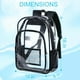 thumbnail image 5 of Mochila transparente AGSDON Mochila transparente para adultos, color negro, 5 of 8