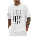 thumbnail image 4 of Camisas de Manga Larga para Hombres Imprimir Casual Cuello Redondo Blusa de Manga Corta, Camisas de Lino para Hombres, 4 of 7