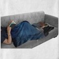 thumbnail image 6 of Cat Soft Flannel Fleece Throw Blanket, Pet Jumping in the Air Catching the Moon at Night Sky Stars Fantasy Artwork, Cozy Plush for Indoor and Outdoor Use, 60" x 80", Blue Magenta, by Ambesonne, 6 of 6