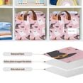 thumbnail image 4 of Yayeee Foldable Storage Basket for Shelves with Handles Set of 2 Waterproof Cloth Bins, Pink Halloween Ghosts, 4 of 7