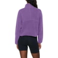 thumbnail image 5 of HAJWOH Womens Fleece Cropped Half Zip Fuzzy Sweatshirts Warm Sherpa Pullover Stand-Up Collar Varsity Jackets with Zipper Pockets, 5 of 7
