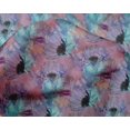 thumbnail image 4 of oneOone Polyester Spandex Turquoise Bleu Tissu Floral Robe Tissu Tissu Imprimé par la Cour 56 Pouces Large-Ww, 4 of 4
