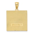 thumbnail image 4 of Diamond2Deal 14K Yellow Gold Antiqued Sudoku Game Board Pendant for Women (L- 1.02 in, W- 0.79 in), 4 of 4
