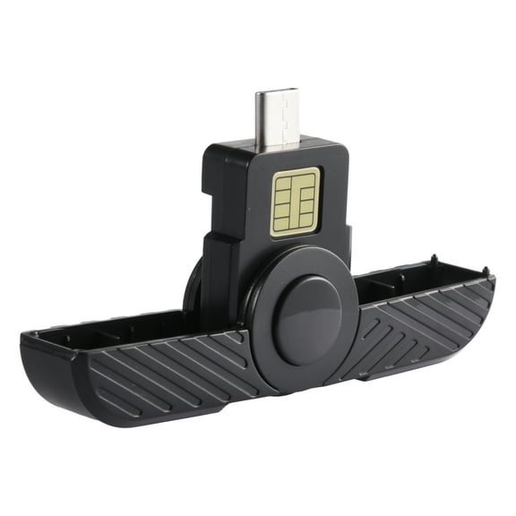 Card Reader, Foldable DOD Type C Common Access CAC Smart Card Reader, SIM Card IC Bank Chip Card Reader, Compatible with Windows, MacOS, Android Phone, and Linux