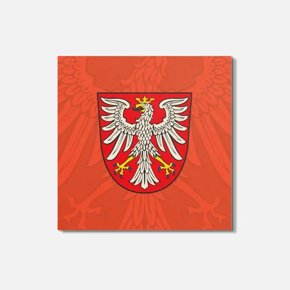 Frankfurt City Coat Of Arms Germany 4'' X 4'' Square Wooden Coaster