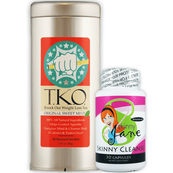 Skinny Jane | Quick Cleanse Kit | All Natural Detox Tea and Cleanse Supplement | Supports Healthy Digestion - Mint