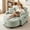 Cyan Green-Two-seater sofa, variant on VEPXXP 42.68" Double Chaise Lounge - 2 Seater Corduroy Loveseat Sofa with Storage Footrest, Irregular Arc Design for Living Room Small Space - Beige