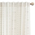thumbnail image 1 of Cortinas Lino Rosa, color topo transparente, estampado bohemio, 115 cm x 114 cm, 1 of 9
