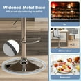 thumbnail image 7 of Gymax Adjustable Swivel Bar Stool Counter Height Bar Chair PU Leather w/ Back Grey, 7 of 7