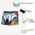 thumbnail image 3 of Susaid Cool Colorful Wolf Print Men's Mesh Boxer Briefs Cooling Breathable Sports Underwear Wide Waistband Boxer Briefs W/Fly-XX-Large, 3 of 5