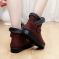 thumbnail image 3 of Ankle Boots for Women Large Size Insulation Outdoor Women Snow Boots Round Toe Shoes Casual Zipper Boots Womens Snow Boots Winter Warm Ankle Boots Outdoor Fleece Lined Shoes for Women, 3 of 9