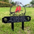 thumbnail image 2 of Diconna Memorial Garden Stake, Metal Bird Letters Yard Sign Ground Insert Outdoor Decor for Lawn Grave, 2 of 8