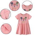 thumbnail image 1 of LYMAYTER Robe Décontractée en Coton pour Petites Filles Manches Courtes Été Respirante Tenue Quotidienne, 1 of 8