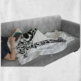 thumbnail image 6 of Letter N Soft Flannel Fleece Blanket, Black and White Floral Arrangement Pattern Flowers Petals Stalks and Leaves Print, Cozy Plush for Indoor and Outdoor Use, 50" x 70", Black White, by Ambesonne, 6 of 6