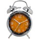 thumbnail image 1 of Reloj despertador pequeño para estudiantes de hierro forjado, reloj de escritorio silencioso para niños, reloj de cuarzo creativo verde, 1 of 5