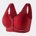 thumbnail image 3 of EchfiProm Womens Front Closure Bras Red Plus Size Padded Full Figure Bras for Ladies Older Women 44ABC, 3 of 8