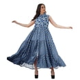 thumbnail image 3 of Moomaya Robe d'Été Longue Imprimée pour Femmes en Rayonne Sans Manches, 3 of 4