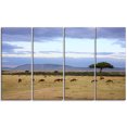 thumbnail image 2 of Wildebeest Herd in Masai Mara - Oversized African Landscape Canvas Art, 2 of 3