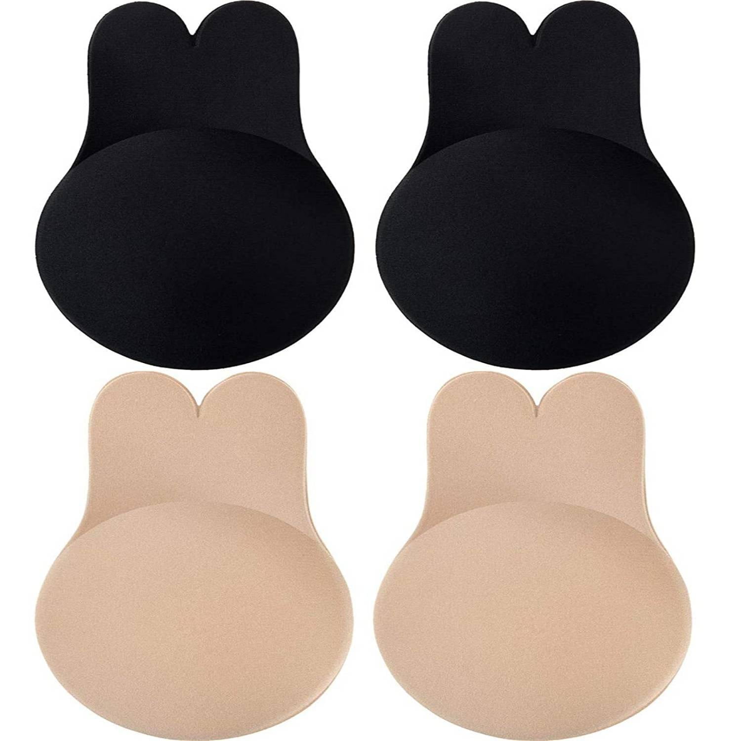 2 Pairs Adhesive Bra Breast Lift Strapless Backless Reusable Bra Nippless Covers Pasties Push Up